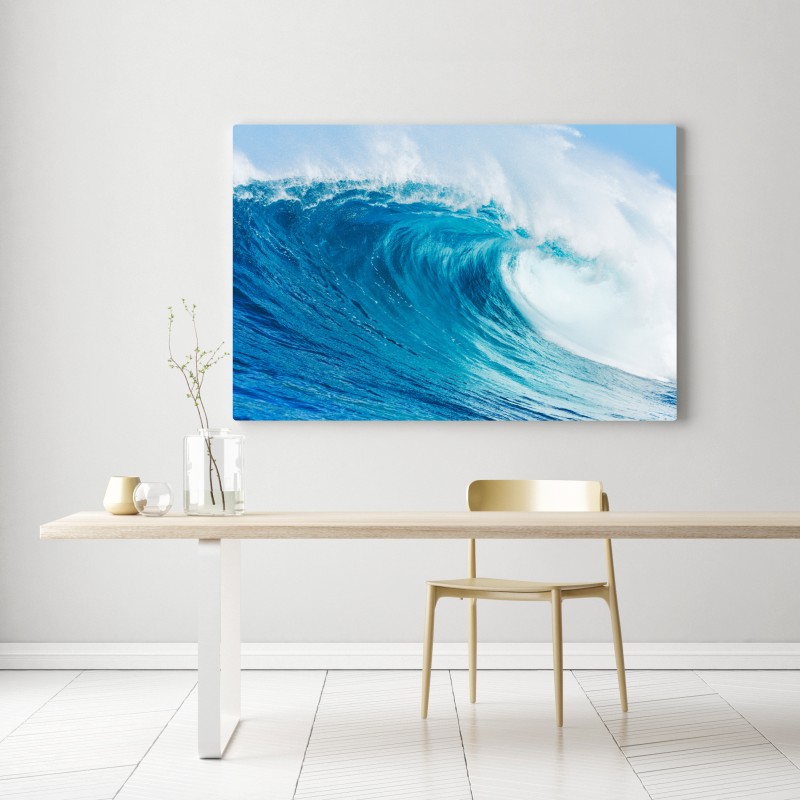 Leinwandbild majestätische blaue ozeanwelle – Wallnifity® Leinwandbild majestätische blaue ozeanwelle – Wallnifity®