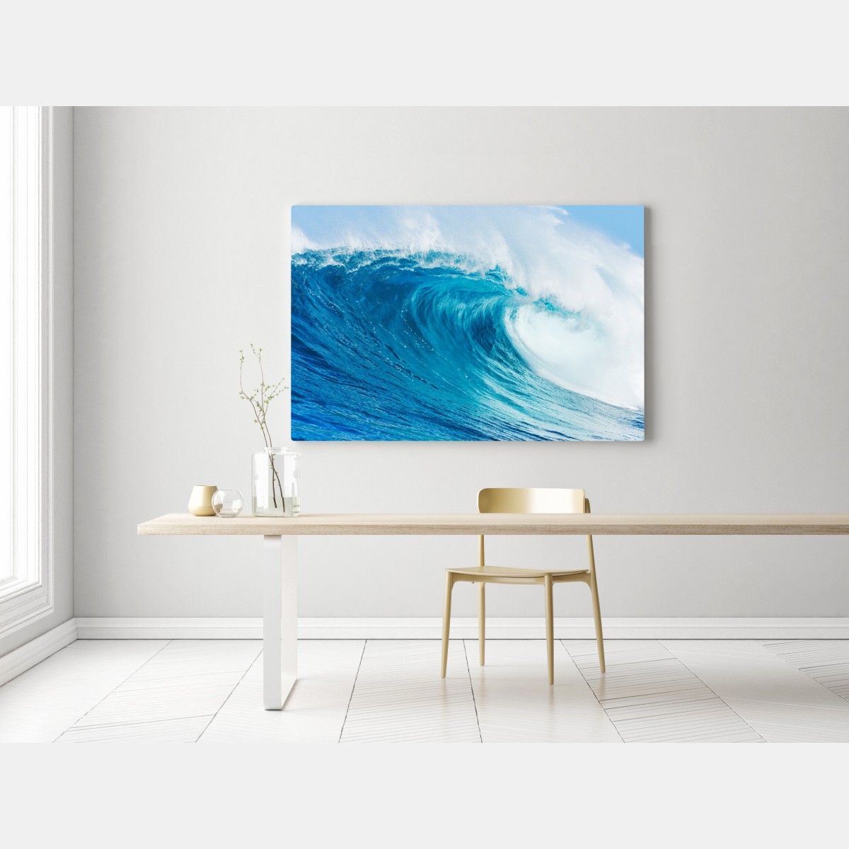 Leinwandbild majestätische blaue ozeanwelle – Wallnifity® Leinwandbild majestätische blaue ozeanwelle – Wallnifity®