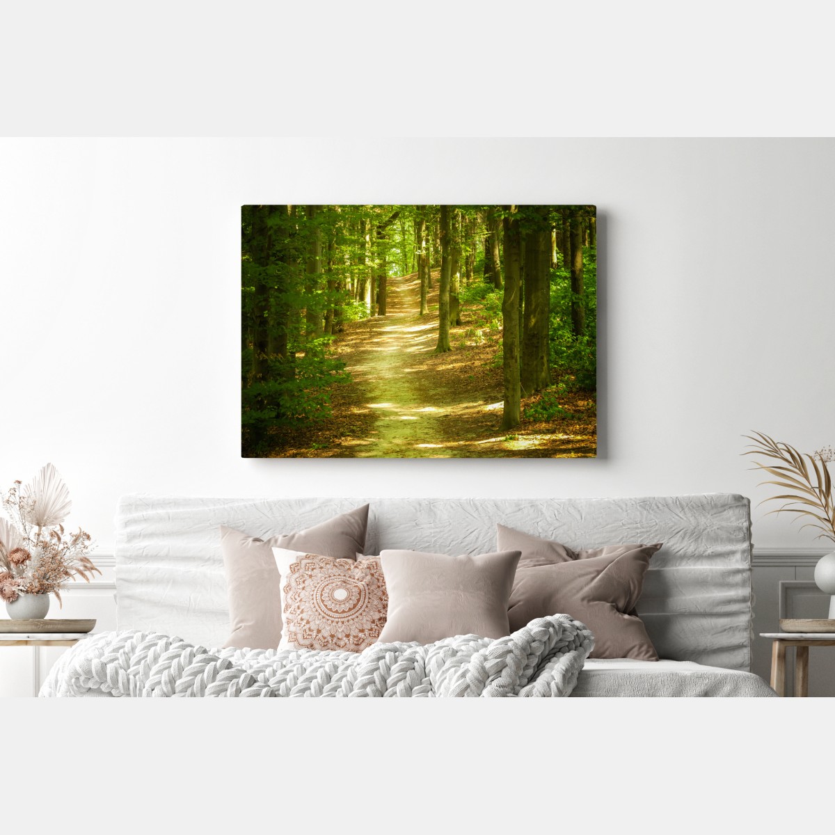 Leinwandbild sonniger waldpfad – Wallnifity® Leinwandbild sonniger waldpfad – Wallnifity®