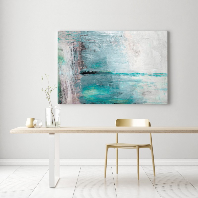 Leinwandbild ruhige türkise abstrakte meereslandschaft – Wallnifity® Leinwandbild ruhige türkise abstrakte meereslandschaft – Wallnifity®