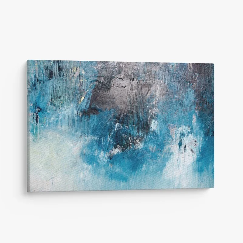 Leinwandbild tropische blätter und zitrus illustration – Wallnifity®