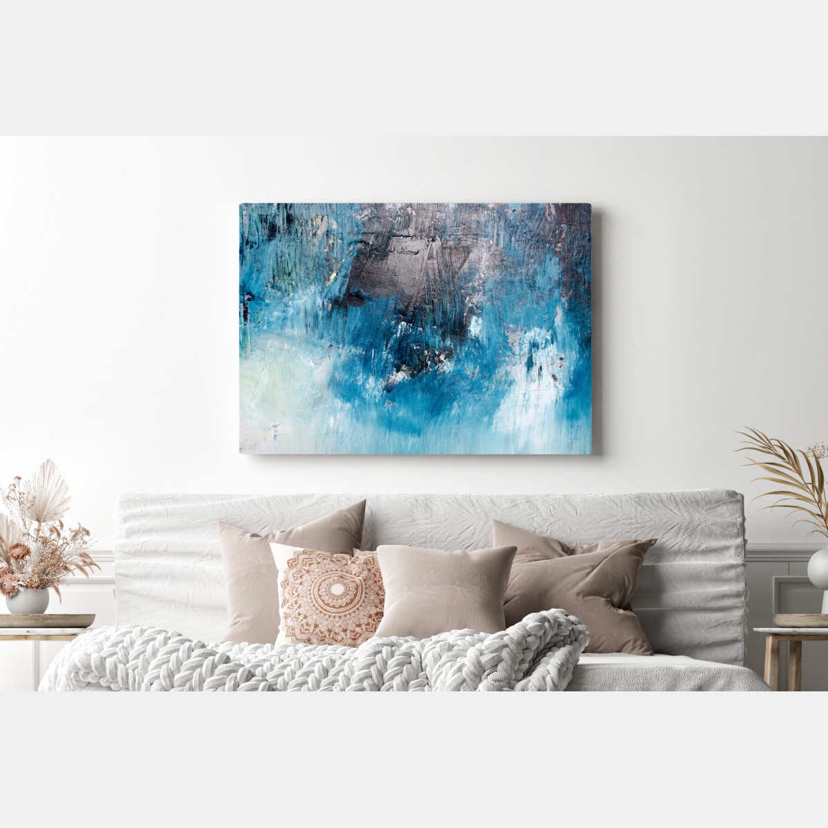 Leinwandbild tiefblaue abstrakte struktur – Wallnifity® Leinwandbild tiefblaue abstrakte struktur – Wallnifity®