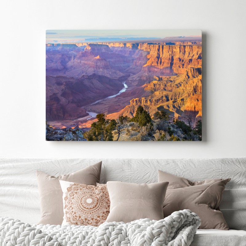 Leinwandbild Grand Canyon bei dämmerung panorama – Wallnifity® Leinwandbild Grand Canyon bei dämmerung panorama – Wallnifity®
