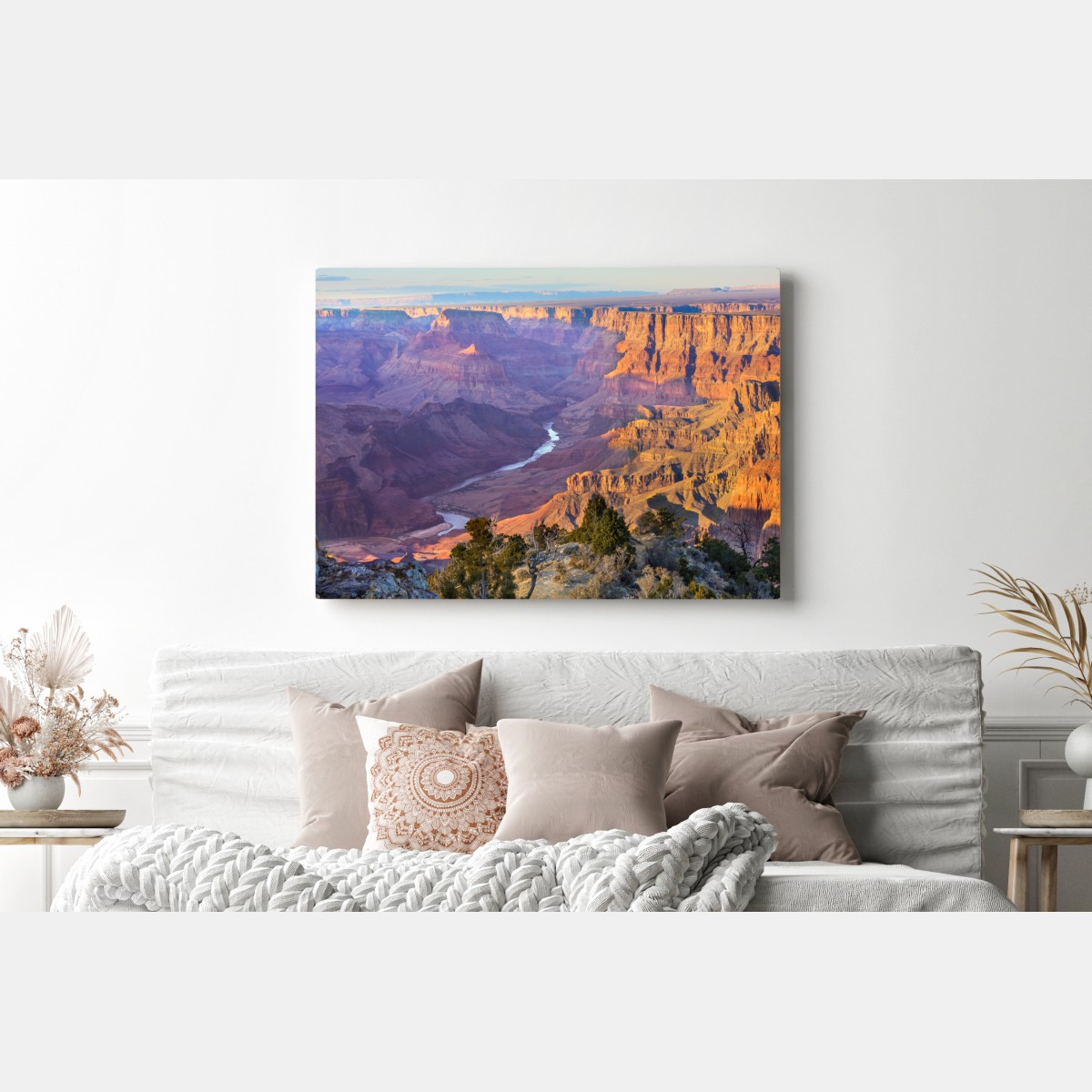 Leinwandbild Grand Canyon bei dämmerung panorama – Wallnifity® Leinwandbild Grand Canyon bei dämmerung panorama – Wallnifity®