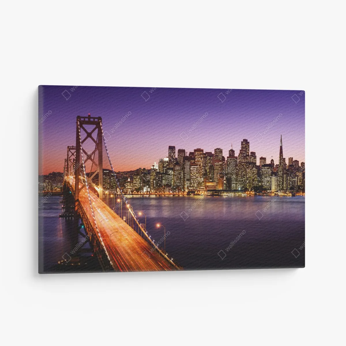 Leinwandbild San Francisco skyline bei sonnenuntergang – Wallnifity® Leinwandbild San Francisco skyline bei sonnenuntergang – Wallnifity®