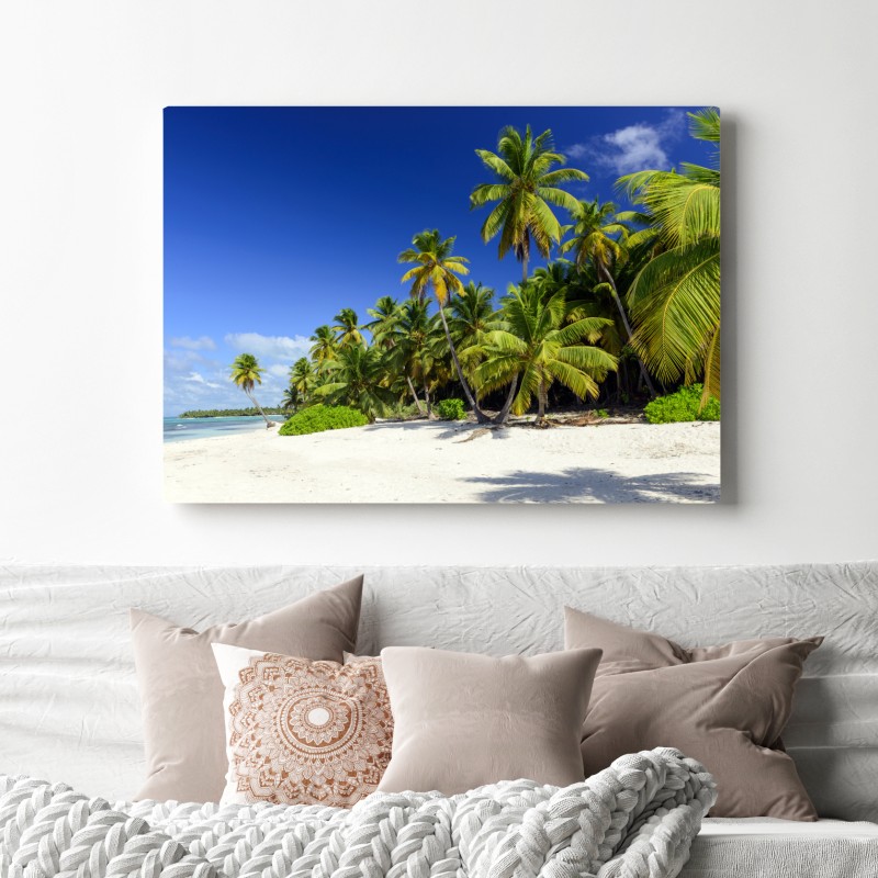 Leinwandbild ruhiger tropischer strand in Punta Cana – Wallnifity® Leinwandbild ruhiger tropischer strand in Punta Cana – Wallnifity®