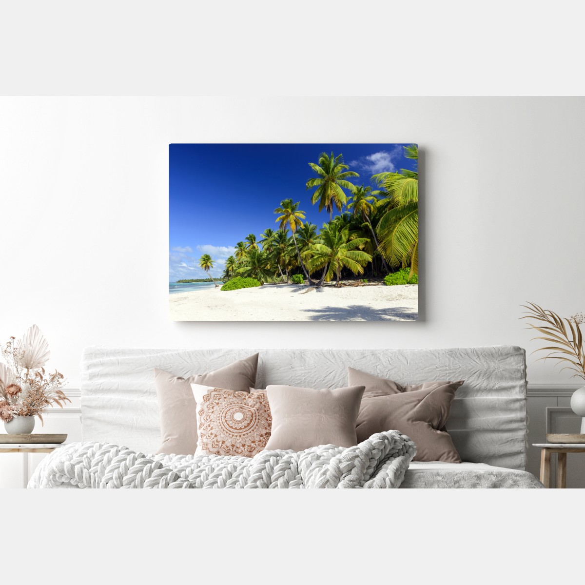 Leinwandbild ruhiger tropischer strand in Punta Cana – Wallnifity® Leinwandbild ruhiger tropischer strand in Punta Cana – Wallnifity®