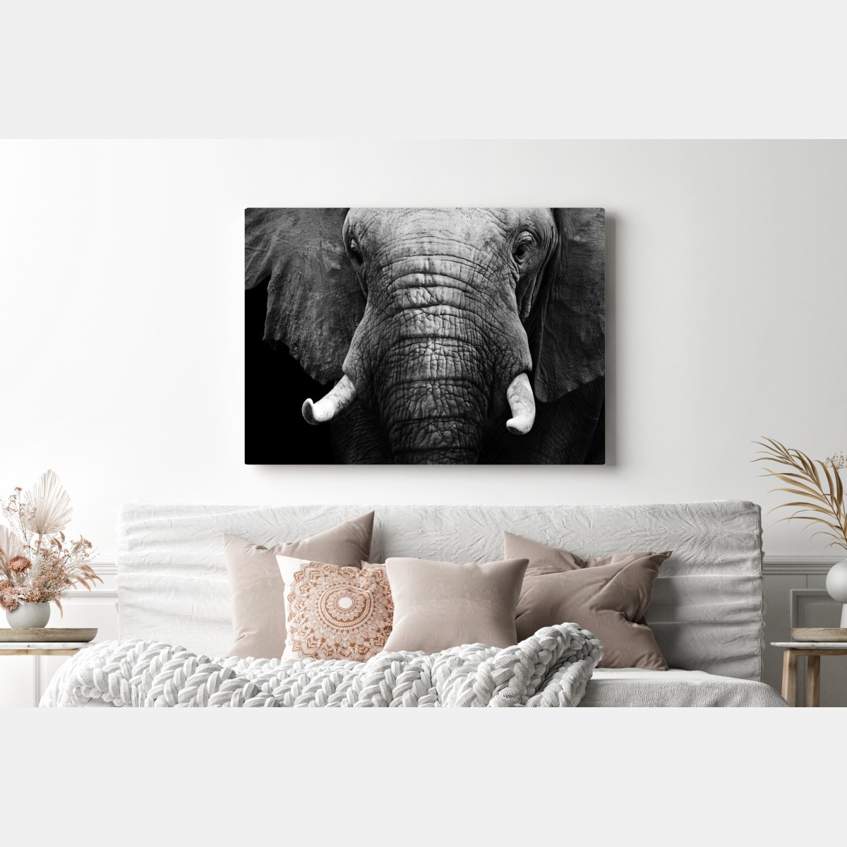 Leinwandbild majestätisches elefantenporträt – Wallnifity® Leinwandbild majestätisches elefantenporträt – Wallnifity®