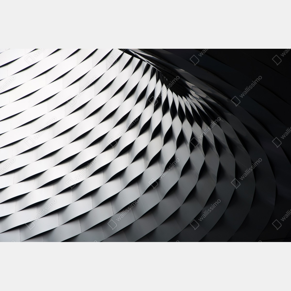 Leinwandbild monochromes geometrisches metallmuster – Wallnifity® Leinwandbild monochromes geometrisches metallmuster – Wallnifity®