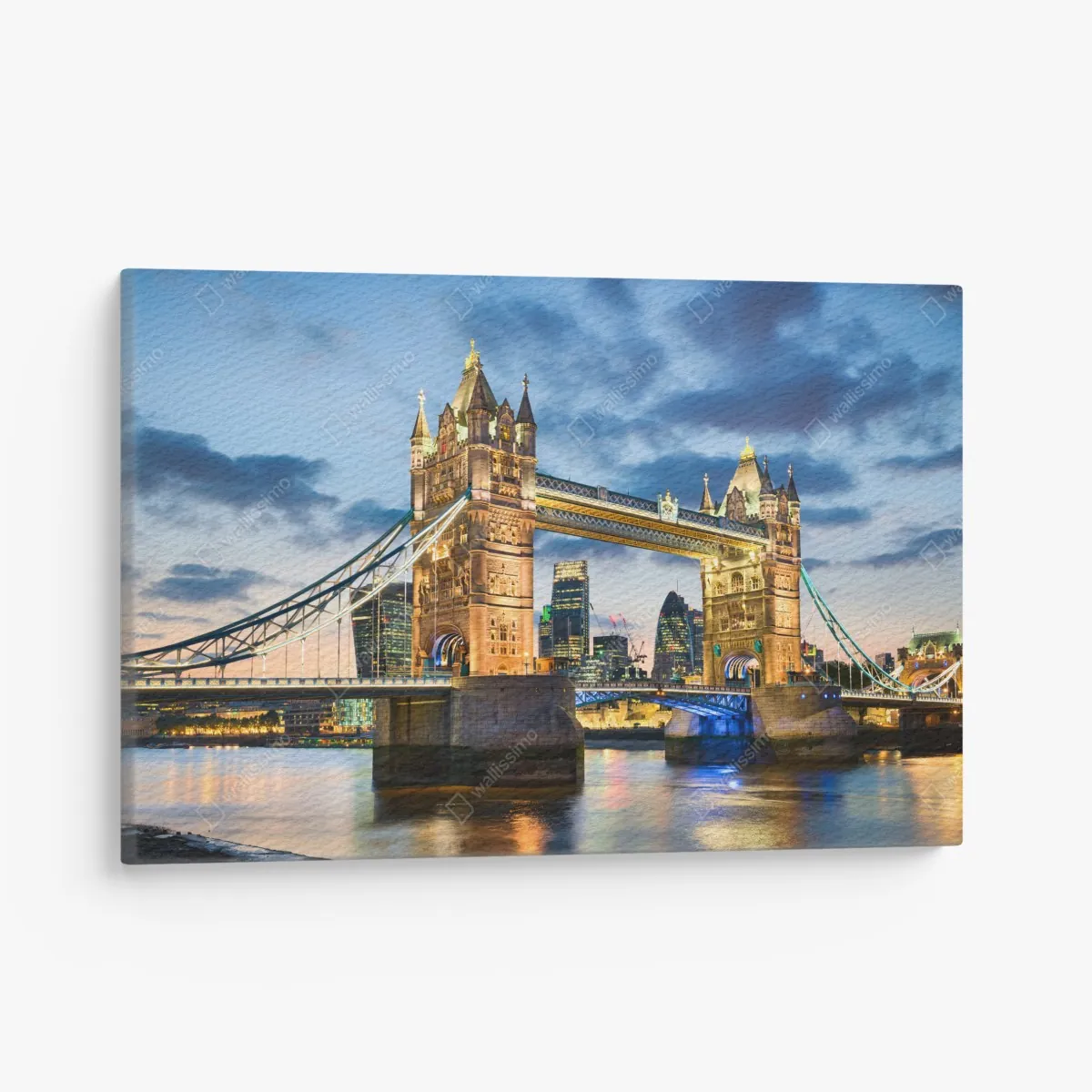 Leinwandbild Tower Bridge bei dämmerung, London skyline – Wallnifity® Leinwandbild Tower Bridge bei dämmerung, London skyline – Wallnifity®