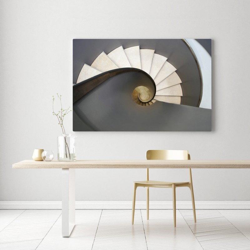 Leinwandbild spiraltreppe abstrakte komposition – Wallnifity® Leinwandbild spiraltreppe abstrakte komposition – Wallnifity®