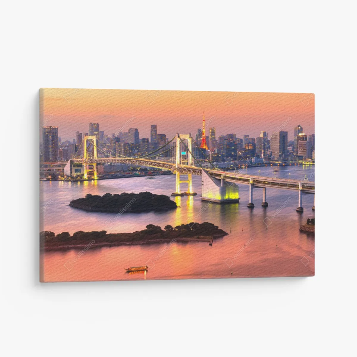 Leinwandbild Tokio skyline bei sonnenuntergang – Wallnifity® Leinwandbild Tokio skyline bei sonnenuntergang – Wallnifity®