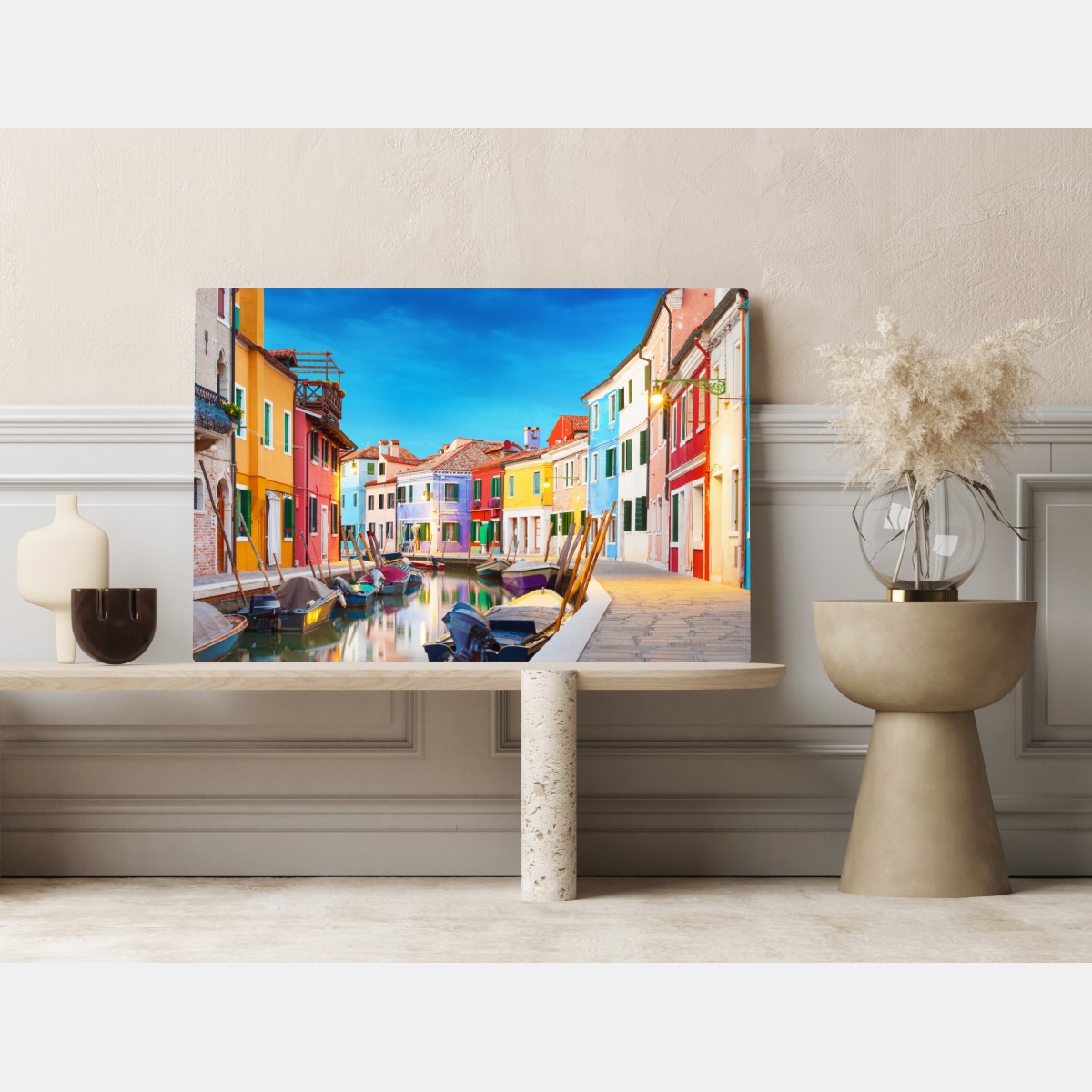 Leinwandbild bunte häuser in Burano, Venedig – Wallnifity®