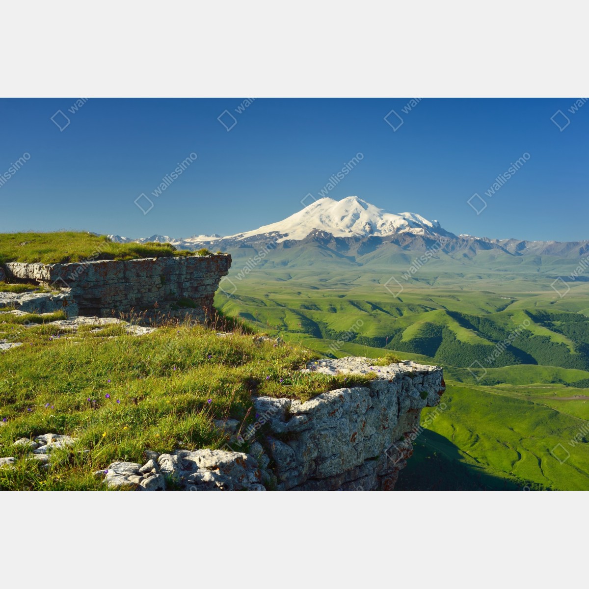 Leinwandbild majestätischer Elbrus am morgen – Wallnifity® Leinwandbild majestätischer Elbrus am morgen – Wallnifity®
