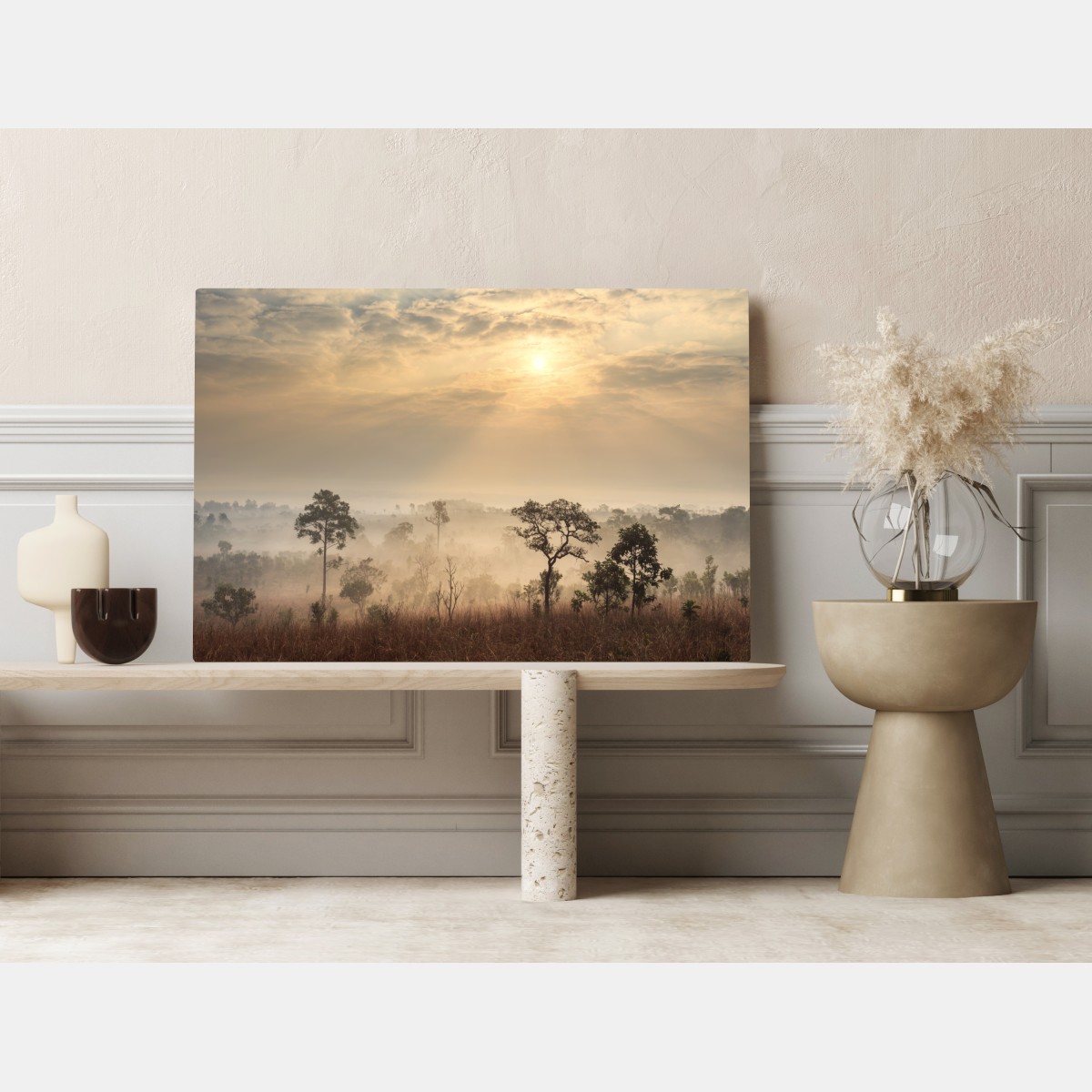 Leinwandbild Thailand sawanne bei sonnenaufgang – Wallnifity®