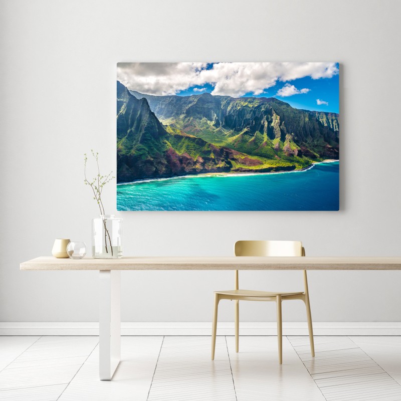 Leinwandbild majestätische küstenlandschaft Hawaii – Wallnifity® Leinwandbild majestätische küstenlandschaft Hawaii – Wallnifity®