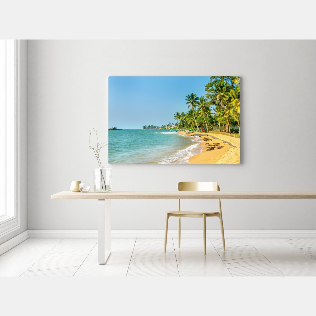 Leinwandbild tropischer palmenstrand – Wallnifity® Leinwandbild tropischer palmenstrand – Wallnifity®