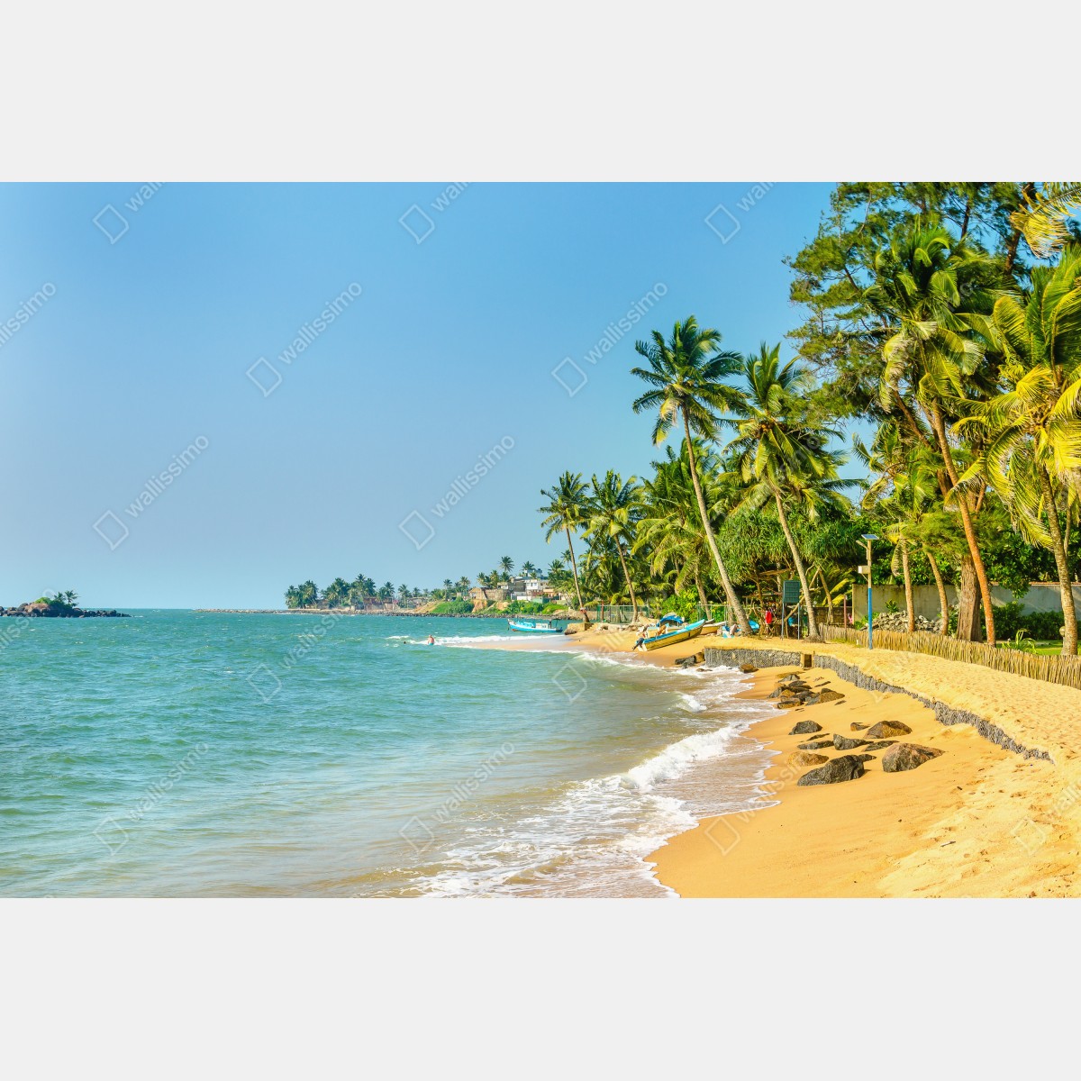 Leinwandbild tropischer palmenstrand – Wallnifity® Leinwandbild tropischer palmenstrand – Wallnifity®