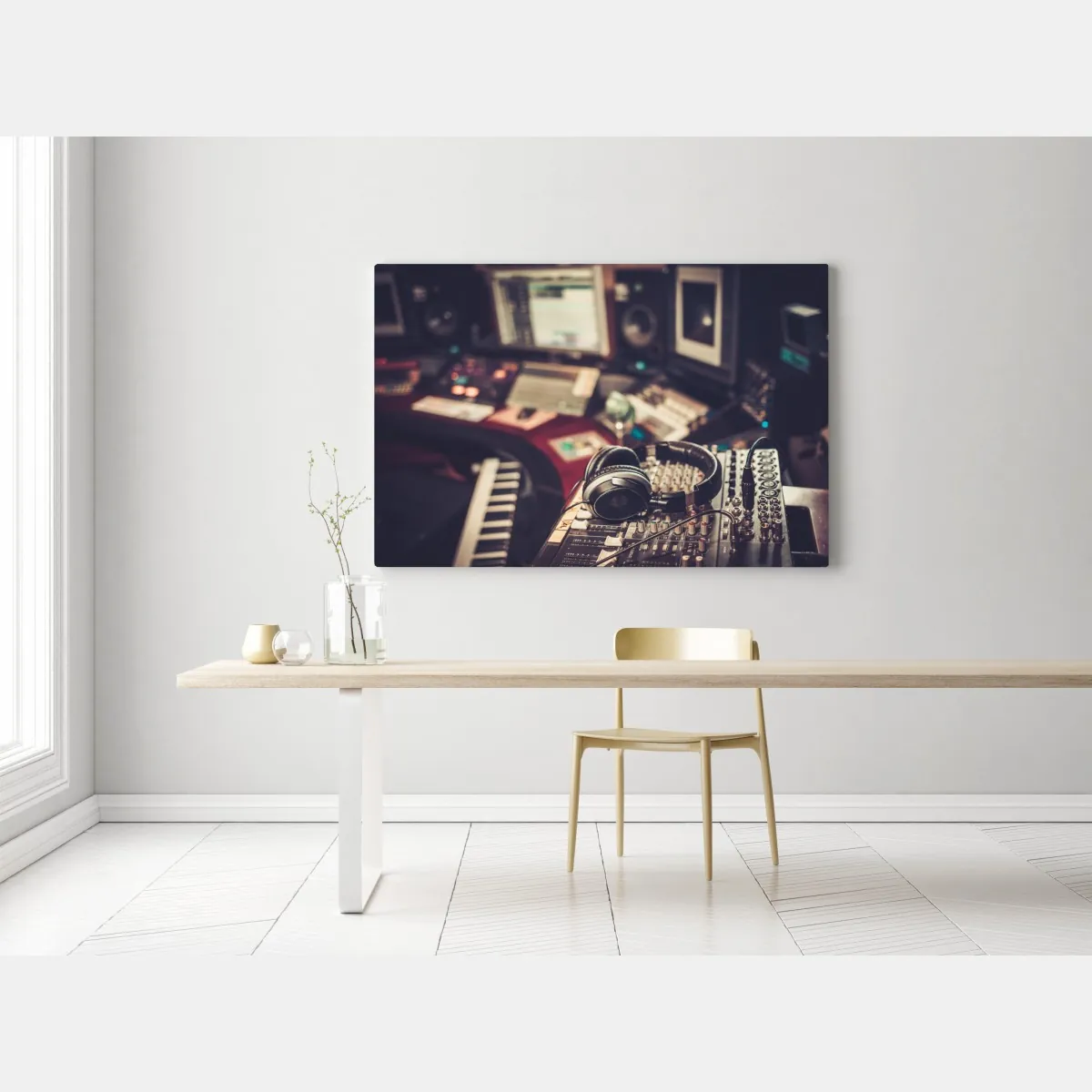 Leinwandbild vintage aufnahmestudio am mischpult – Wallnifity® Leinwandbild vintage aufnahmestudio am mischpult – Wallnifity®