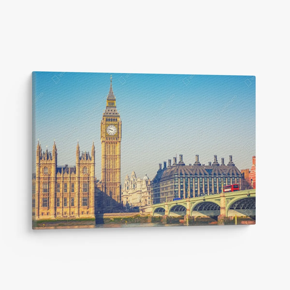 Leinwandbild London mit Big Ben und Westminster Bridge – Wallnifity® Leinwandbild London mit Big Ben und Westminster Bridge – Wallnifity®