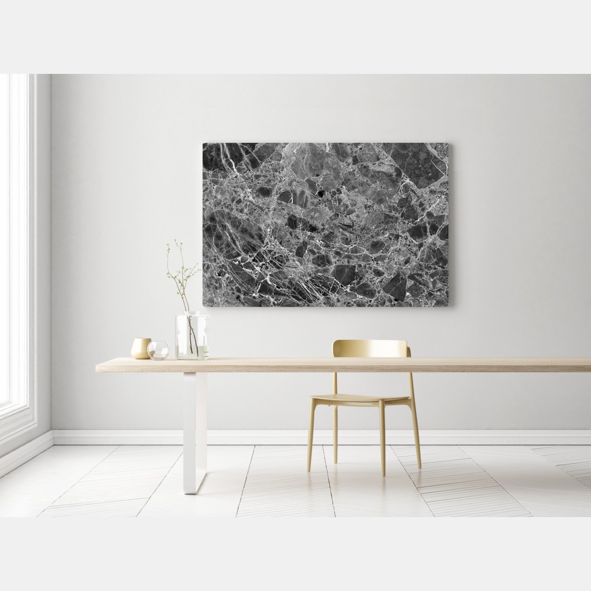 Leinwandbild monochrome marmortextur – Wallnifity® Leinwandbild monochrome marmortextur – Wallnifity®