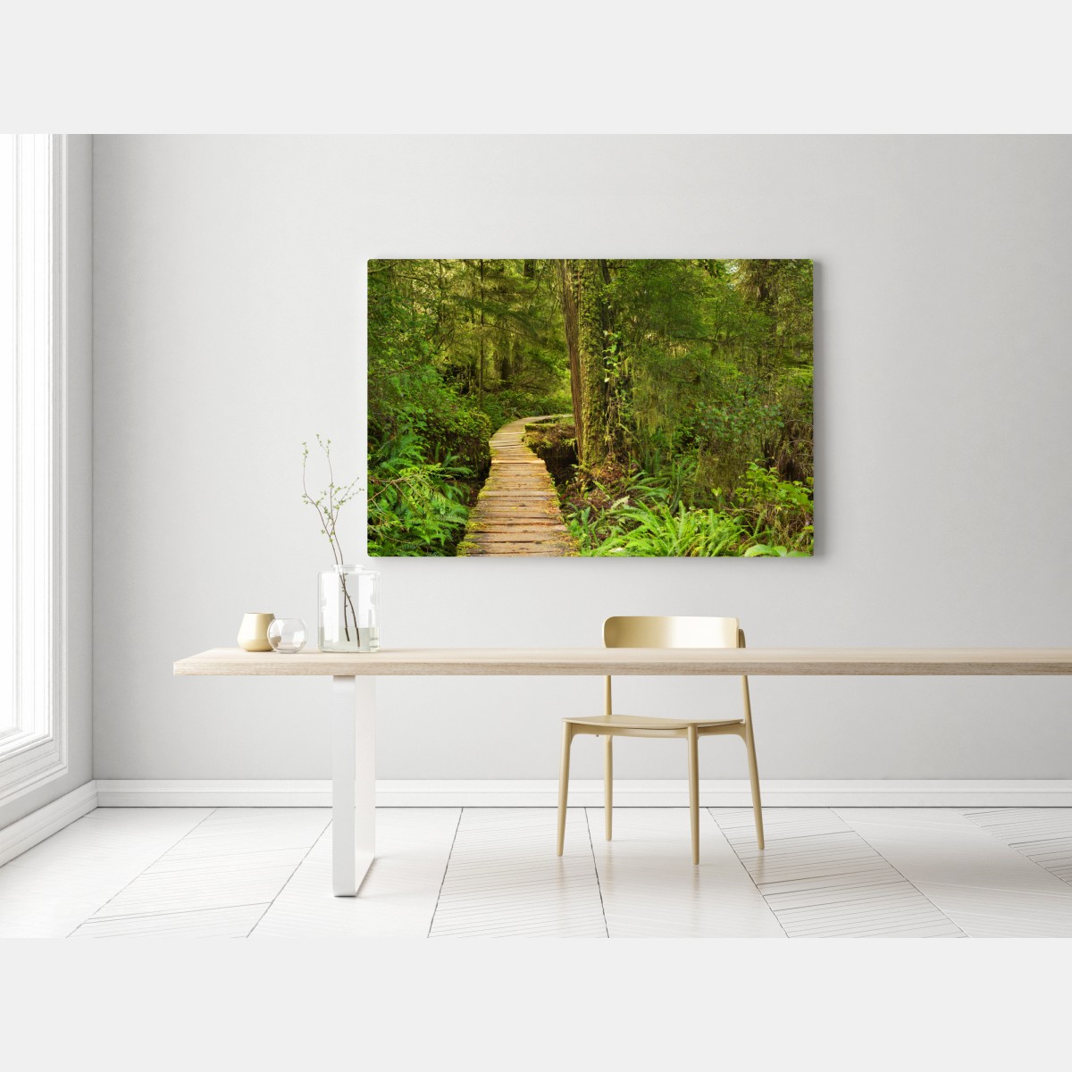 Leinwandbild steg im Pacific Rim regenwald – Wallnifity® Leinwandbild steg im Pacific Rim regenwald – Wallnifity®