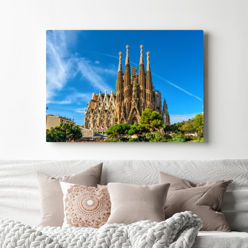 Leinwandbild Sagrada Familia in Barcelona – Wallnifity® Leinwandbild Sagrada Familia in Barcelona – Wallnifity®