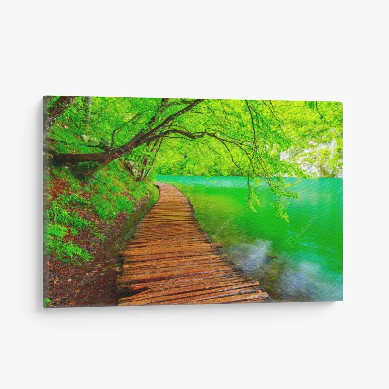 Leinwandbild sonniges mediterranes küstendorf – Wallnifity®