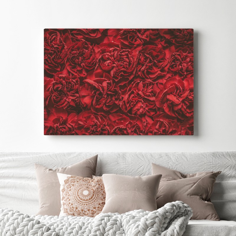 Leinwandbild vintage rote nelken blumenmuster – Wallnifity® Leinwandbild vintage rote nelken blumenmuster – Wallnifity®