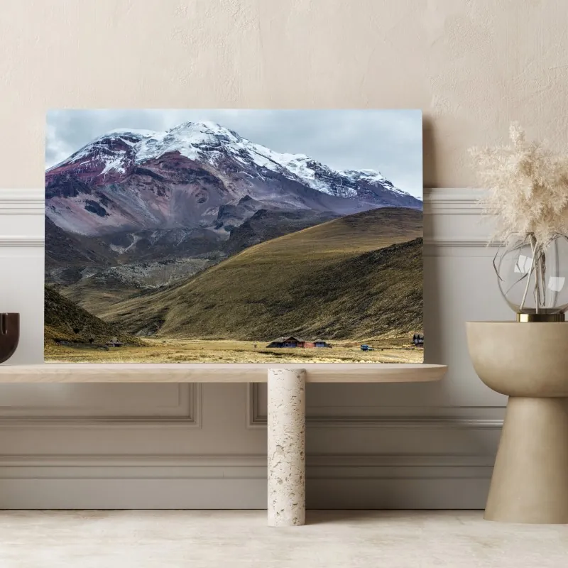 Leinwandbild majestätisches schneebedecktes bergtal – Wallnifity®