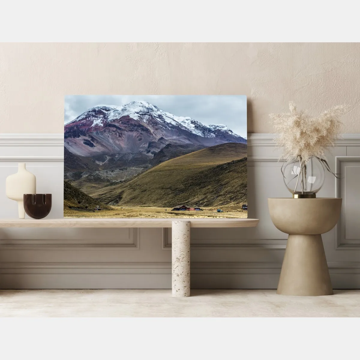 Leinwandbild majestätisches schneebedecktes bergtal – Wallnifity®