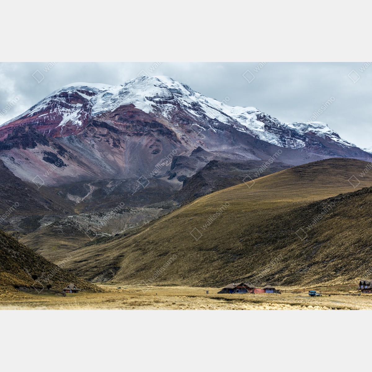 Leinwandbild majestätisches schneebedecktes bergtal – Wallnifity®