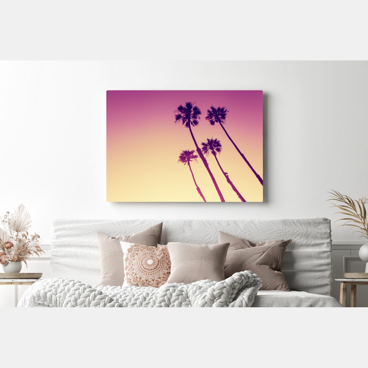 Leinwandbild kalifornische palmen bei Sunset Cliffs – Wallnifity® Leinwandbild kalifornische palmen bei Sunset Cliffs – Wallnifity®