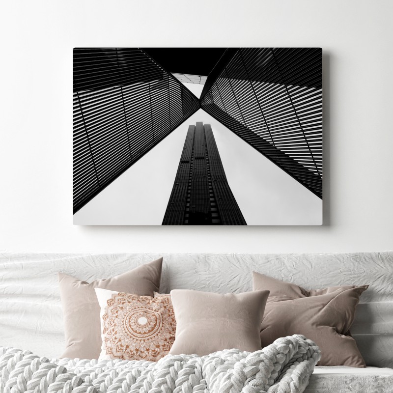 Leinwandbild Melbourne architektur in monochrom – Wallnifity®