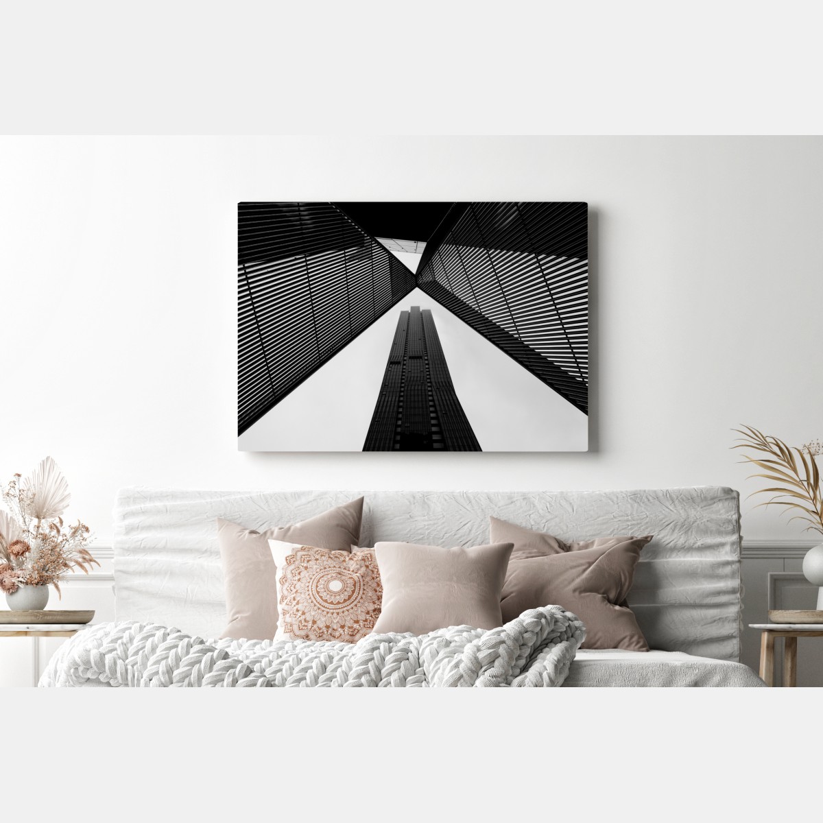 Leinwandbild Melbourne architektur in monochrom – Wallnifity®