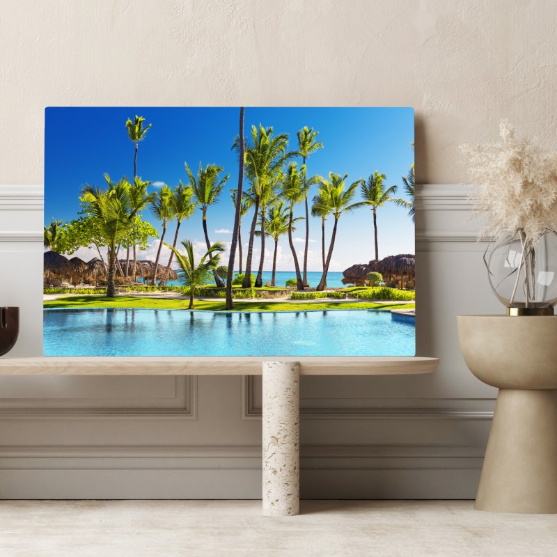 Leinwandbild tropisches strandparadies in Punta Cana – Wallnifity® Leinwandbild tropisches strandparadies in Punta Cana – Wallnifity®