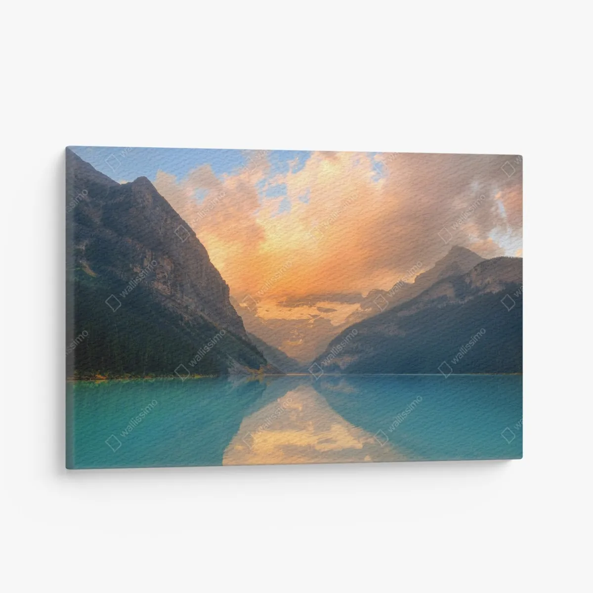 Leinwandbild sonnenaufgang über Lake Louise, Banff – Wallnifity® Leinwandbild sonnenaufgang über Lake Louise, Banff – Wallnifity®