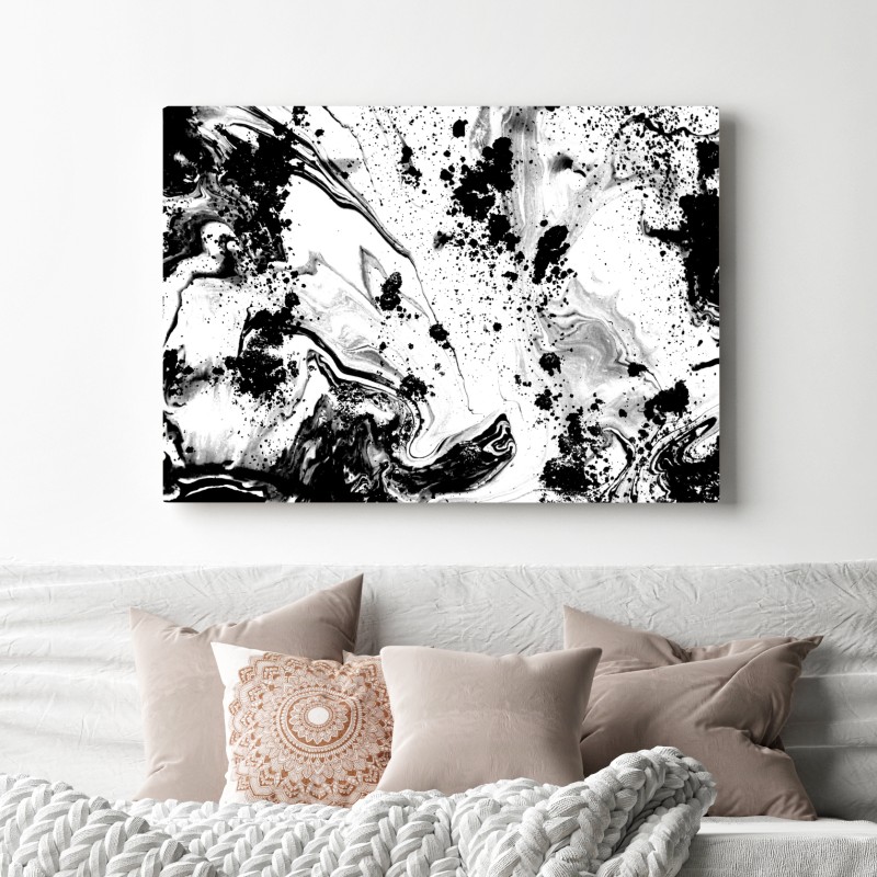 Leinwandbild monochromes marmormuster abstrakt – Wallnifity® Leinwandbild monochromes marmormuster abstrakt – Wallnifity®