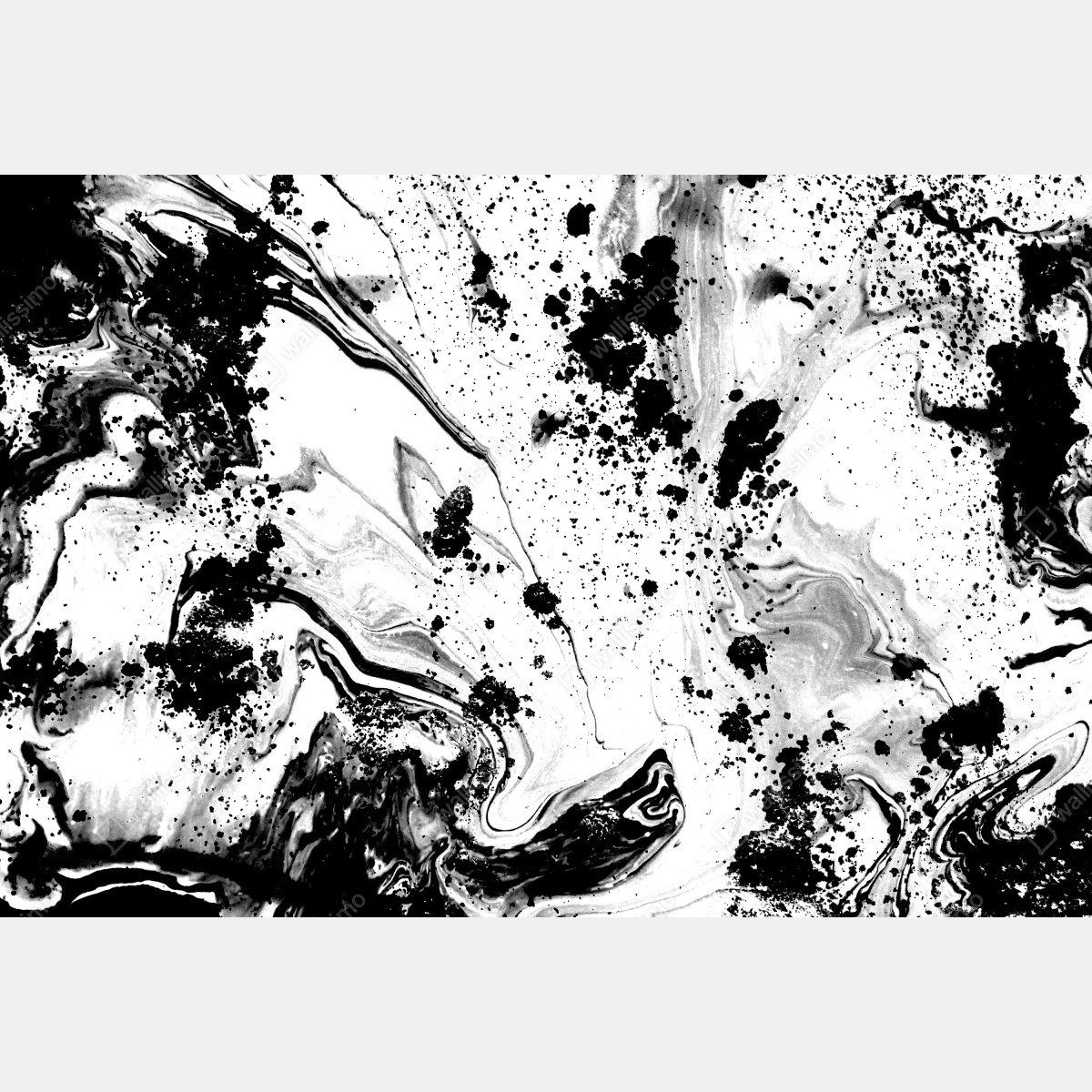 Leinwandbild monochromes marmormuster abstrakt – Wallnifity® Leinwandbild monochromes marmormuster abstrakt – Wallnifity®