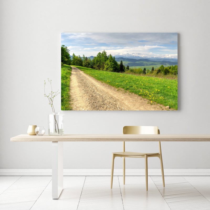 Leinwandbild Gorce frühlingspfad – Wallnifity®