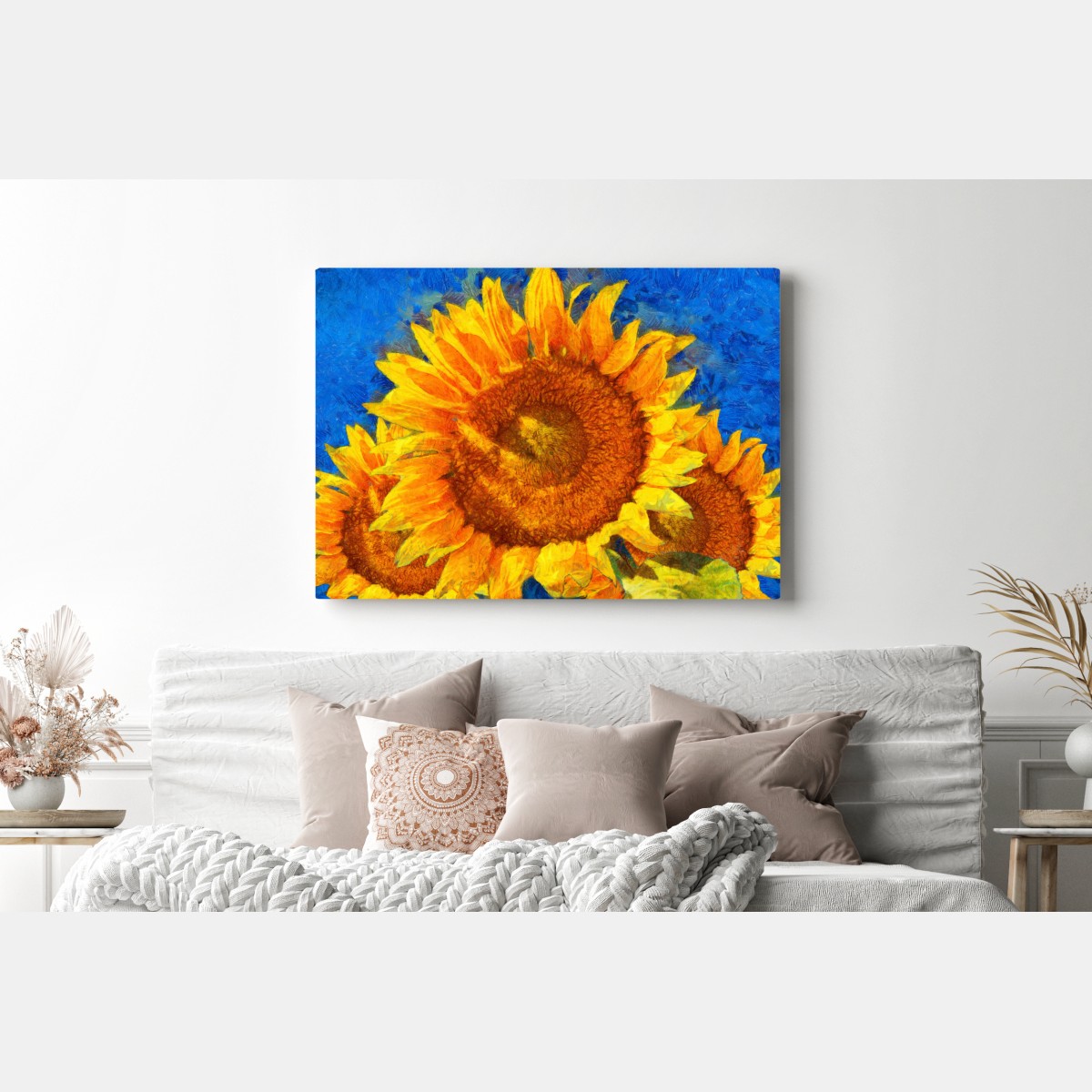 Leinwandbild lebendige sonnenblumen im stil von Van Gogh – Wallnifity® Leinwandbild lebendige sonnenblumen im stil von Van Gogh – Wallnifity®