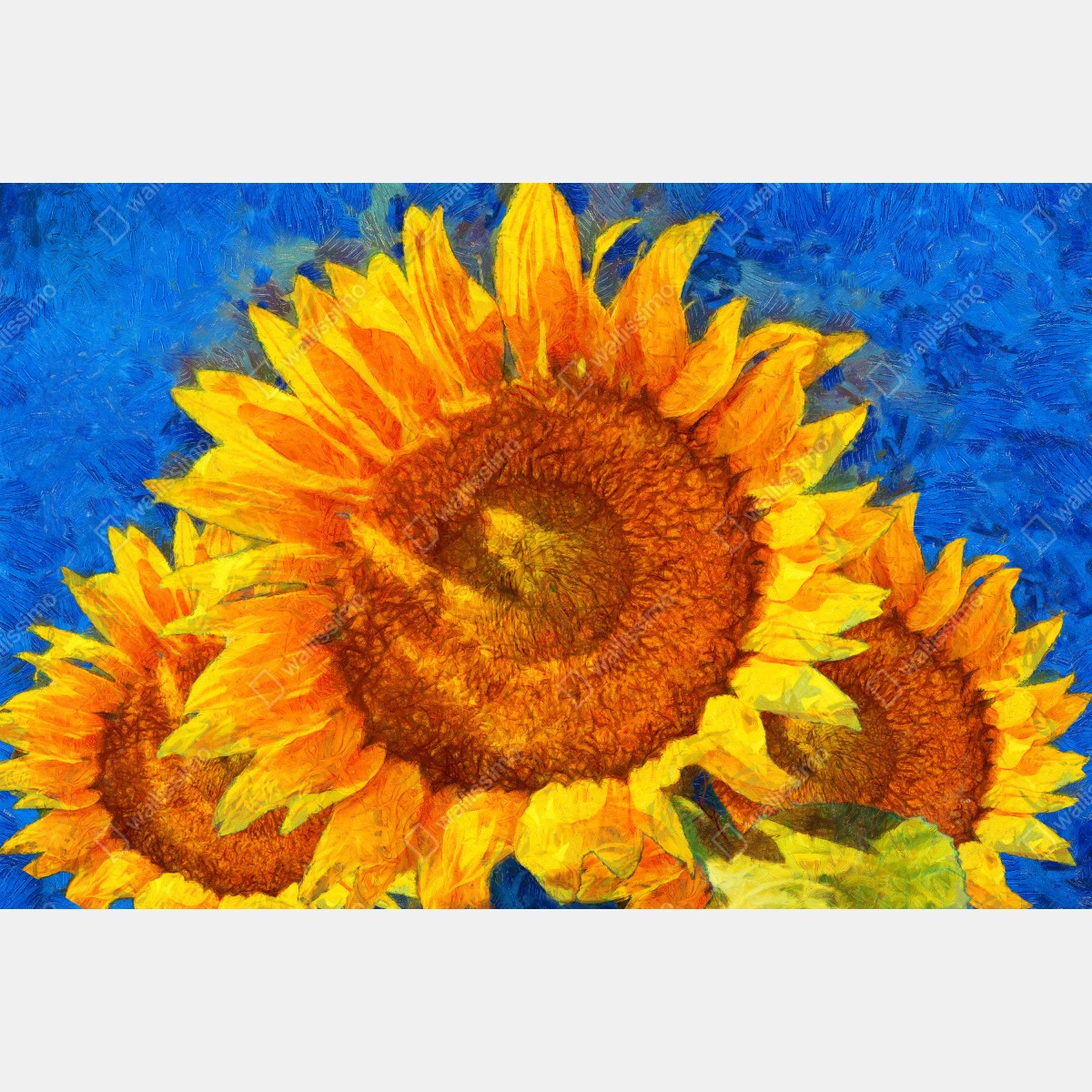 Leinwandbild lebendige sonnenblumen im stil von Van Gogh – Wallnifity® Leinwandbild lebendige sonnenblumen im stil von Van Gogh – Wallnifity®