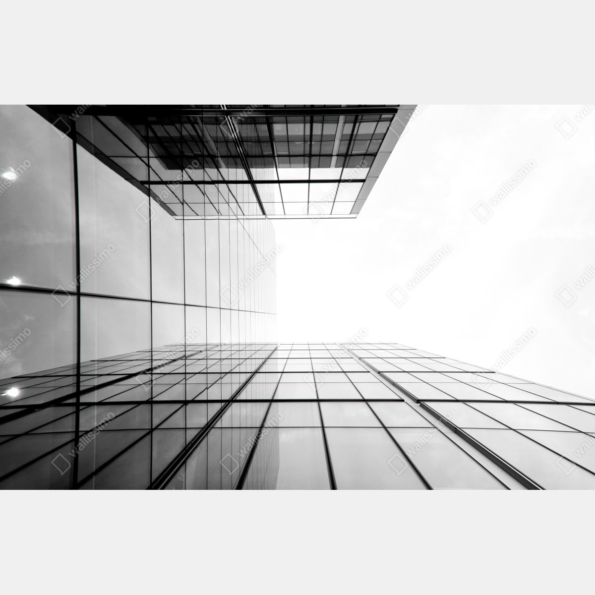 Leinwandbild minimalistische glasfassade perspektive – Wallnifity®