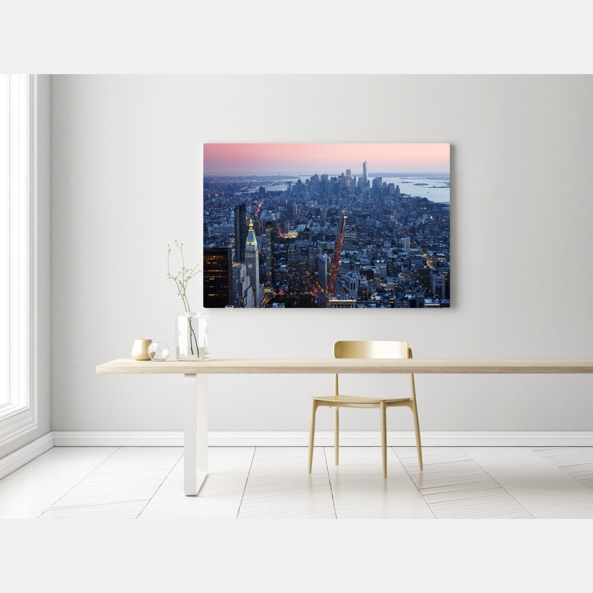 Leinwandbild sonnenuntergang über Manhattan skyline – Wallnifity® Leinwandbild sonnenuntergang über Manhattan skyline – Wallnifity®