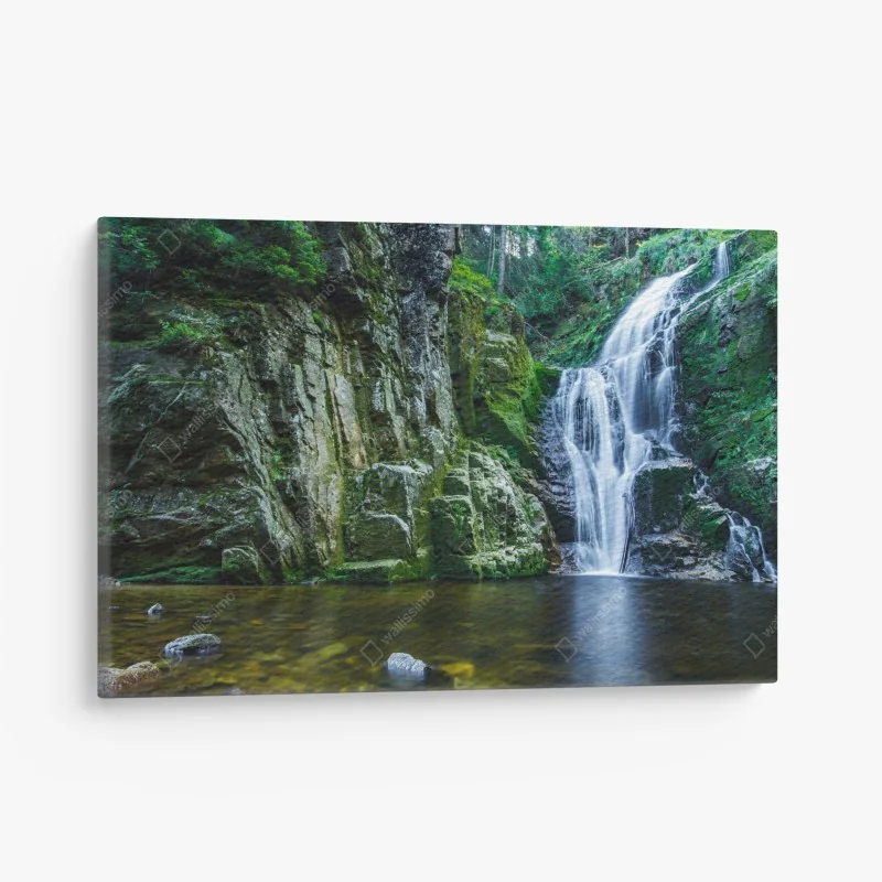 Leinwandbild sanfte blaue abstrakte blume nahaufnahme – Wallnifity®