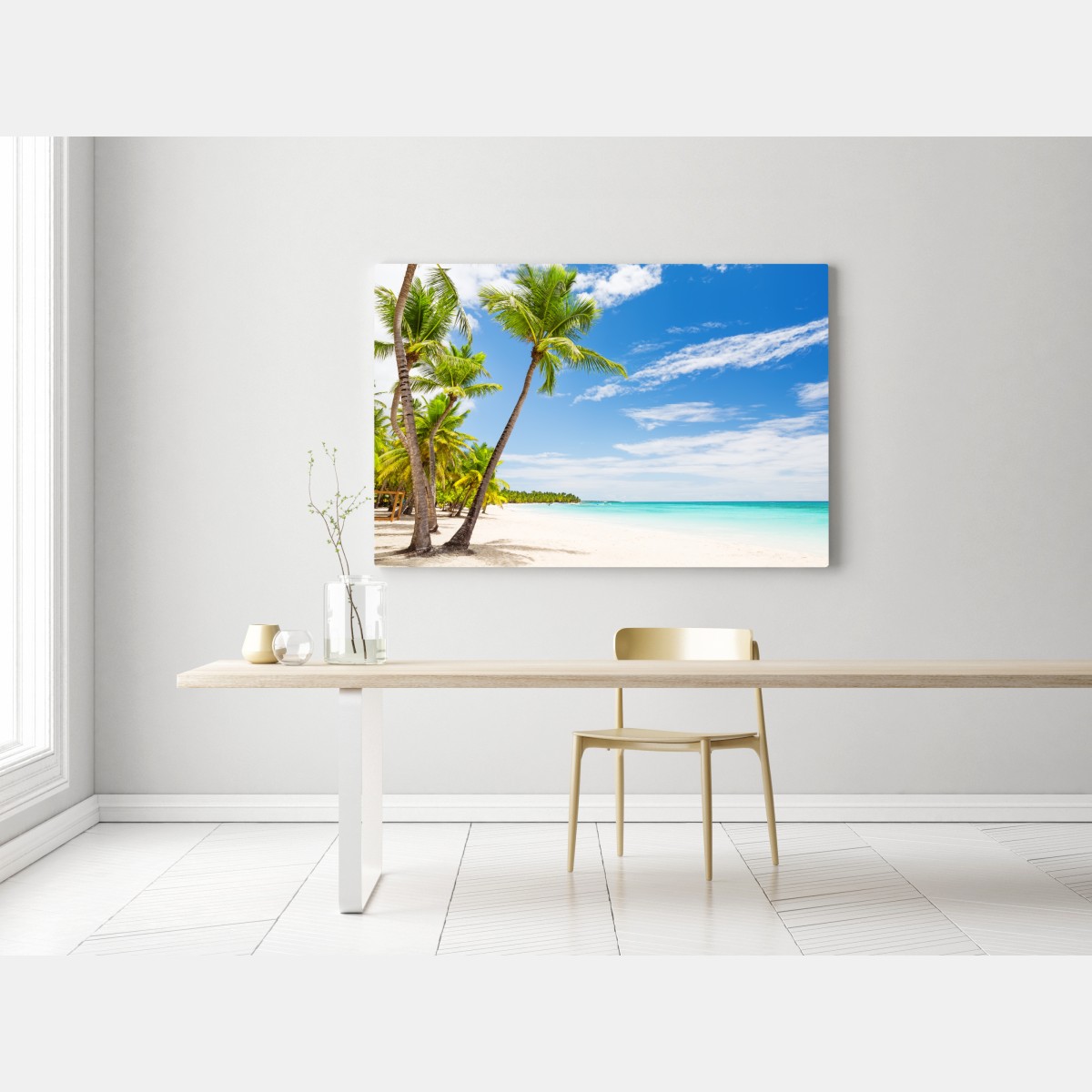 Leinwandbild palmenstrand in Punta Cana – Wallnifity® Leinwandbild palmenstrand in Punta Cana – Wallnifity®