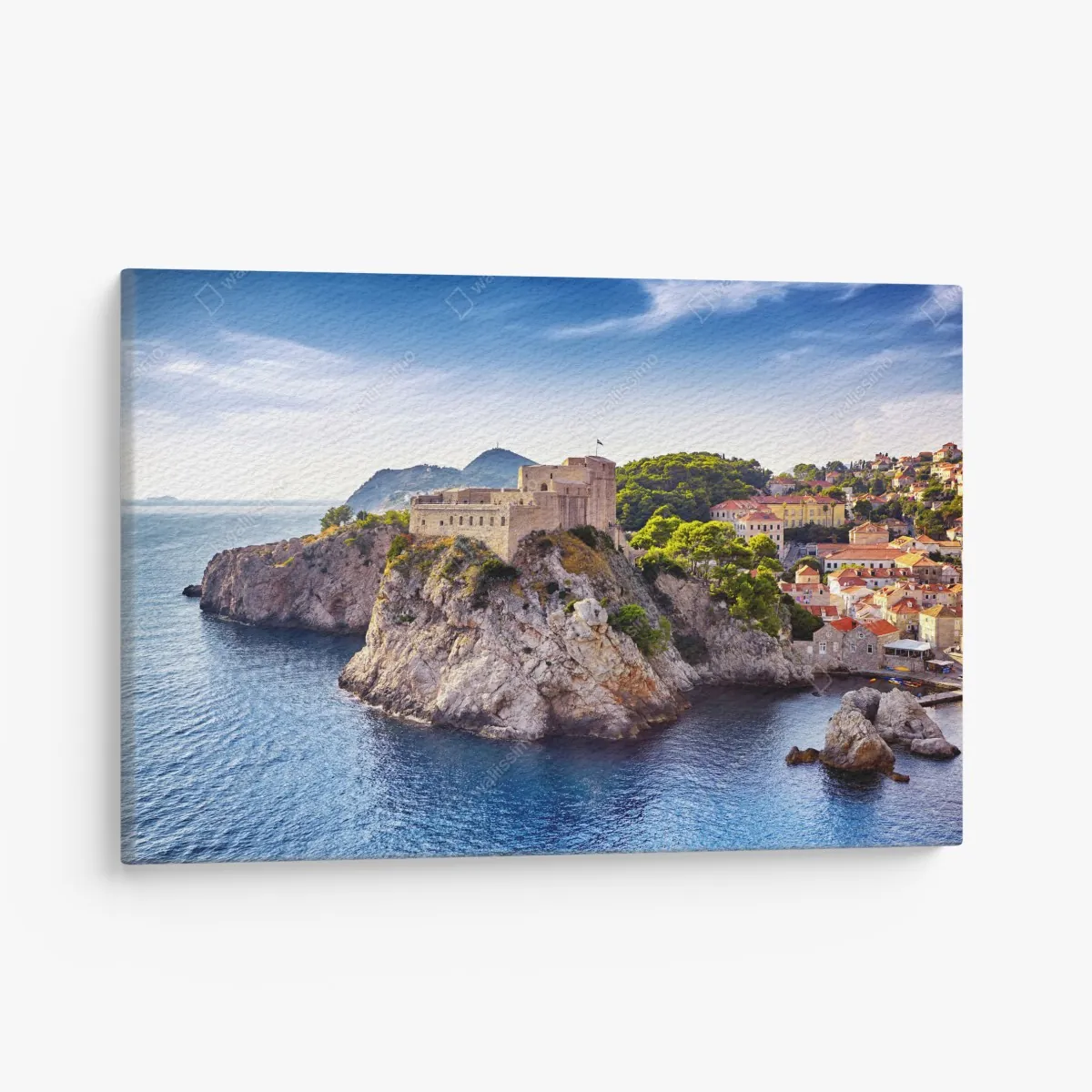 Leinwandbild Dubrovnik küstenfestung auf felsigen klippen – Wallnifity® Leinwandbild Dubrovnik küstenfestung auf felsigen klippen – Wallnifity®