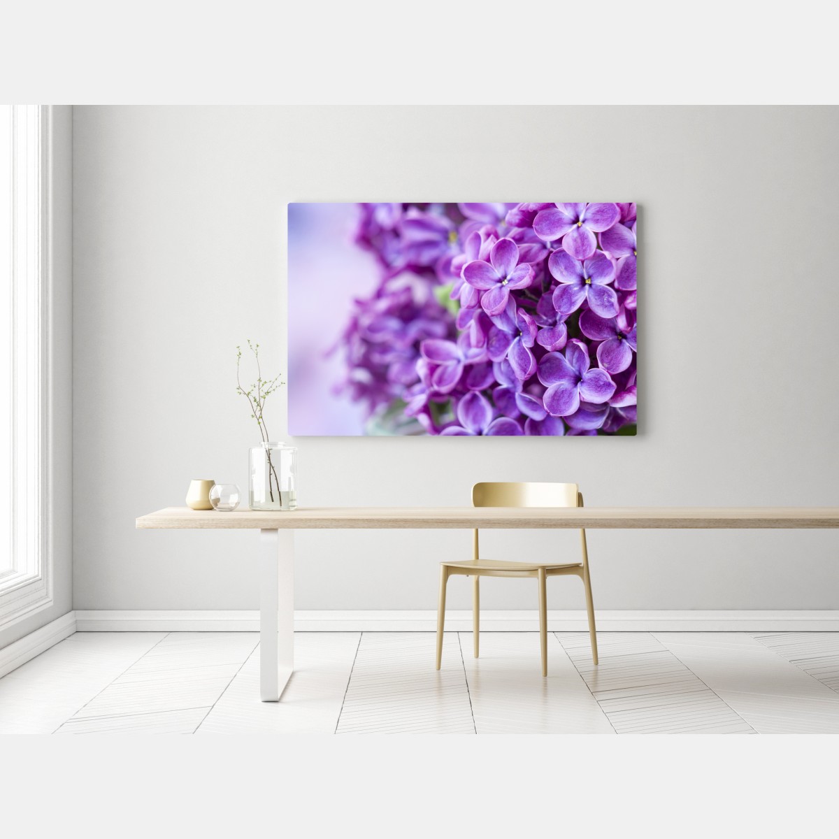 Leinwandbild lila fliederblüten nahaufnahme – Wallnifity® Leinwandbild lila fliederblüten nahaufnahme – Wallnifity®