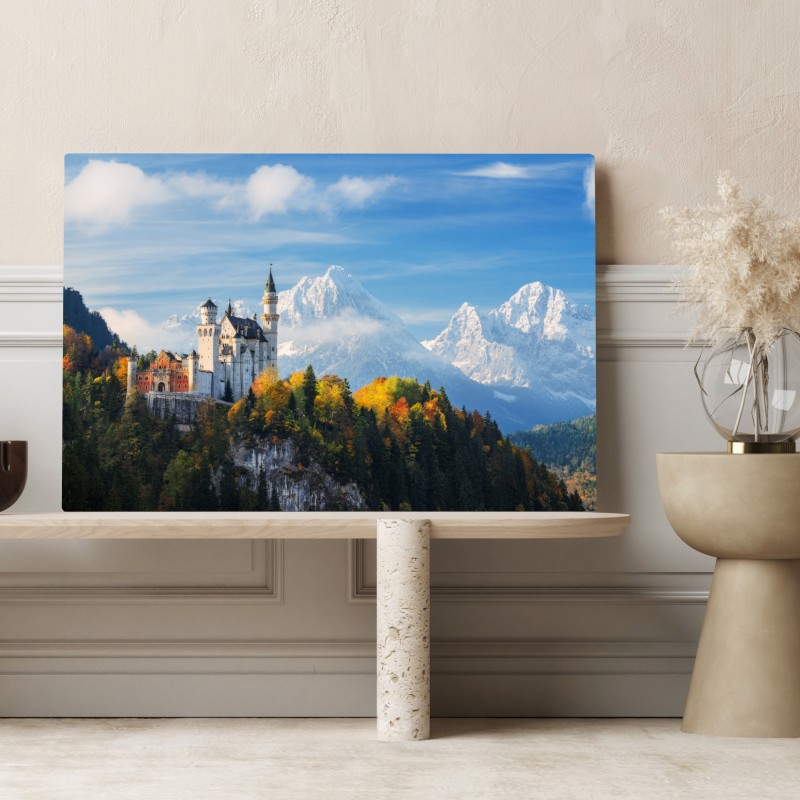 Leinwandbild märchenschloss in den Alpen – Wallnifity® Leinwandbild märchenschloss in den Alpen – Wallnifity®