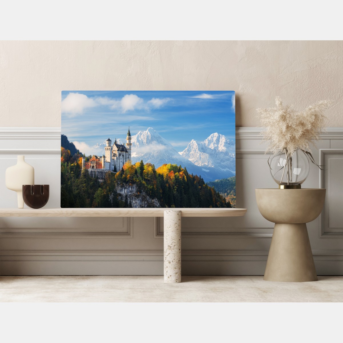 Leinwandbild märchenschloss in den Alpen – Wallnifity® Leinwandbild märchenschloss in den Alpen – Wallnifity®